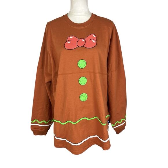 Walt Disney World Mickey Mouse Gingerbread Spirit Jersey Disney Eats Size XL NEW - Picture 2 of 9